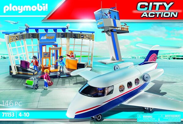 Playmobil-71153 Aéroport City Action-Voyage Avion