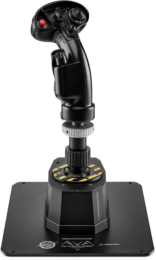 Thrustmaster AVA F/A-18 Super Hornet Flightstick, Base modulaire pour joystick de simulation de vol sur PC, Réplique du manche de vol de l'avion de chasse F/A-18C Hornet inclus