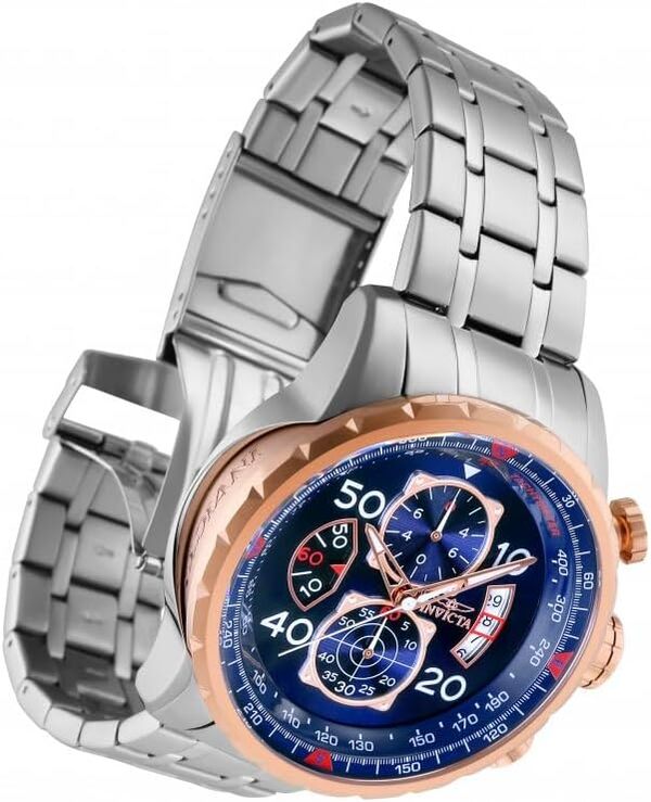 Invicta Aviator Montre Homme Mouvement à Quartz en Acier Inoxydable - 47mm