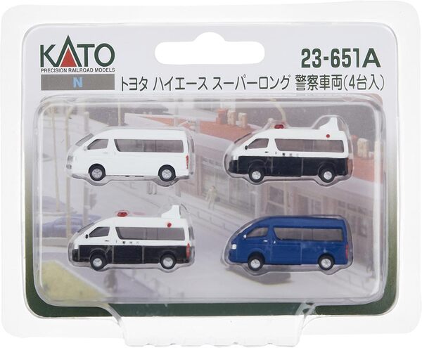 Kato 23-651A Toyota Hiace Super Long Jeu de 4 véhicules de police