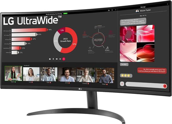LG UltraWide™ 34WR50QC-B Ecran PC Ultra Large incurvé 34