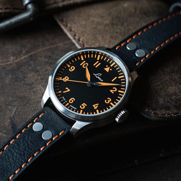 Laco Montre modèle Augsburg, Automatique, Acier Inoxydable, Verre Saphir, diamètre 39-42mm, Argent/Brun…