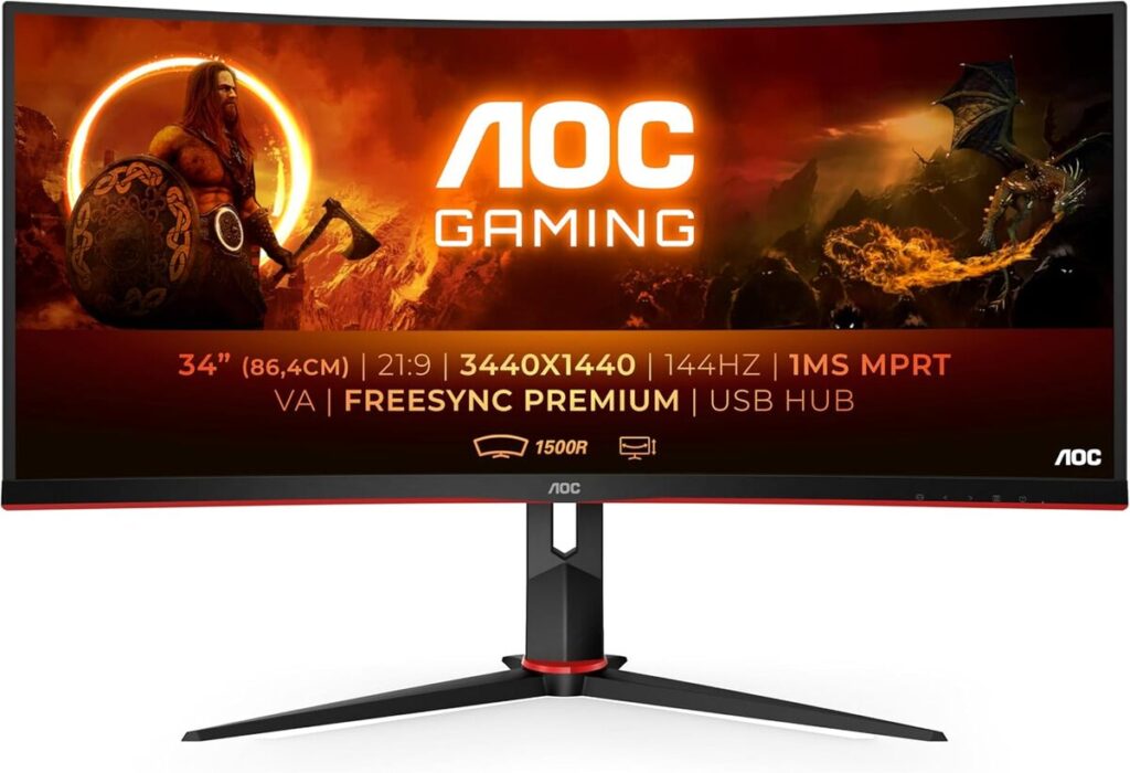 Test : écran gaming AOC CU34G2X ultrawide 34 pouces