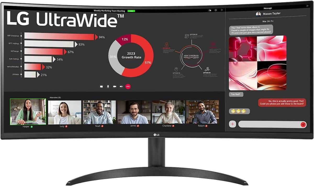 Test : écran PC LG UltraWide 34WR50QC-B, l'ultra incurvé 34