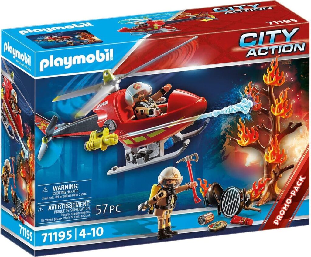 Test : playmobil 71195 hélicoptère bombardier des pompiers - city action