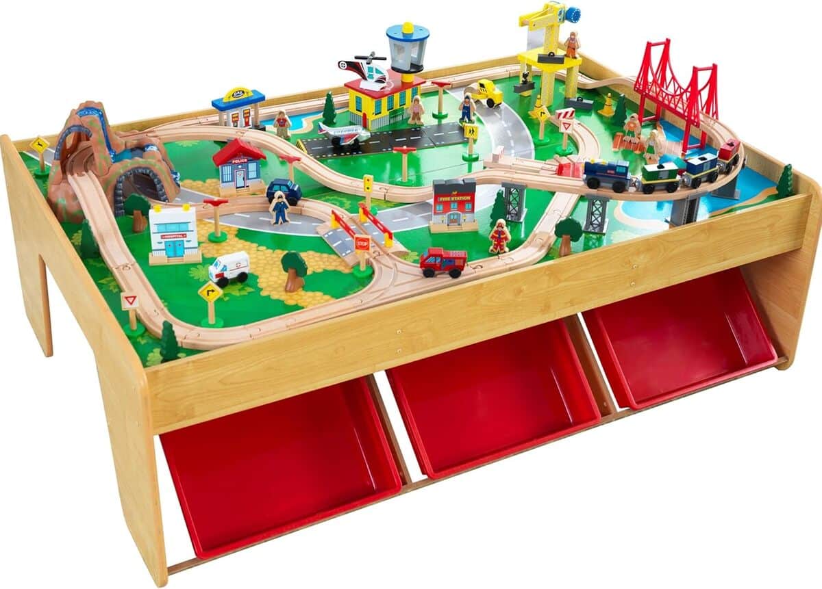 Test : table de train en bois Waterfall Mountain de KidKraft