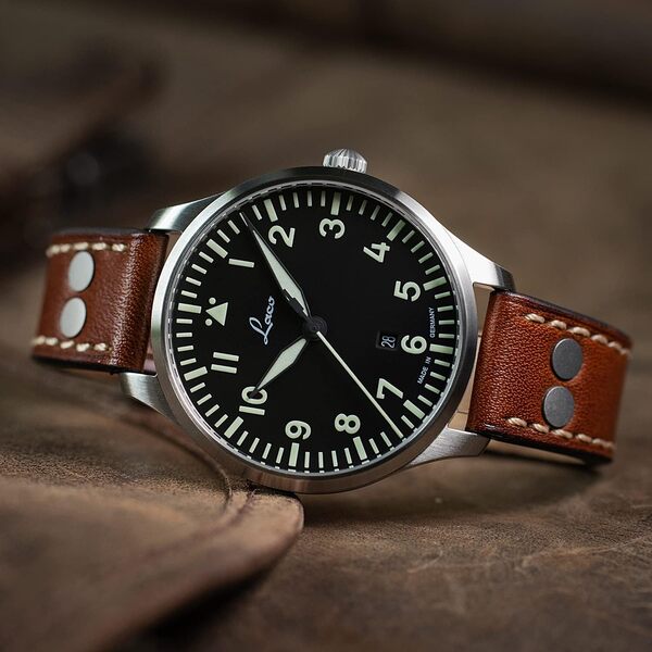 Laco Montre aviateur Genf 2.D 40, fabriquée en Allemagne, 40 mm de diamètre, Type A