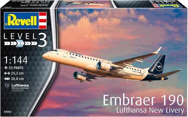 Revell 03883 Maquette d'avion Embraer 190 Lufthansa échelle : 1/144