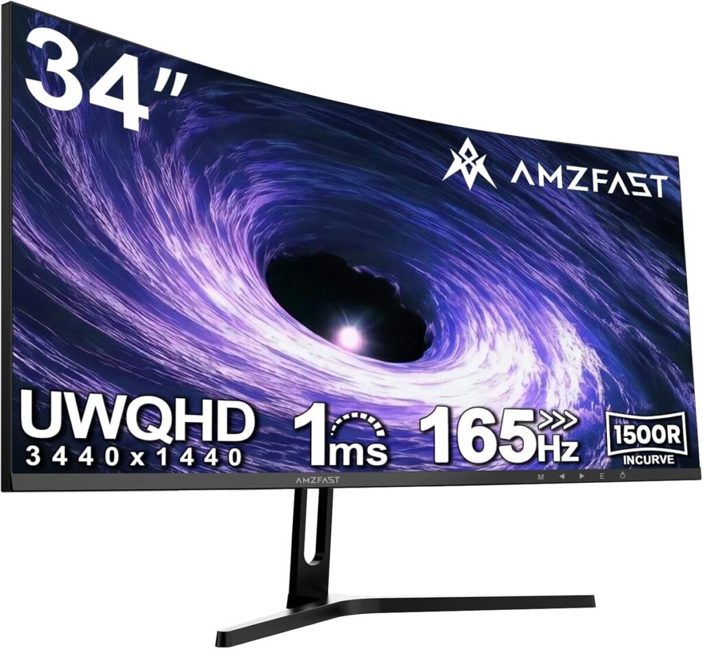 Test : amzfast AMZG34C5Q, écran gamer incurvé 34 pouces 165Hz