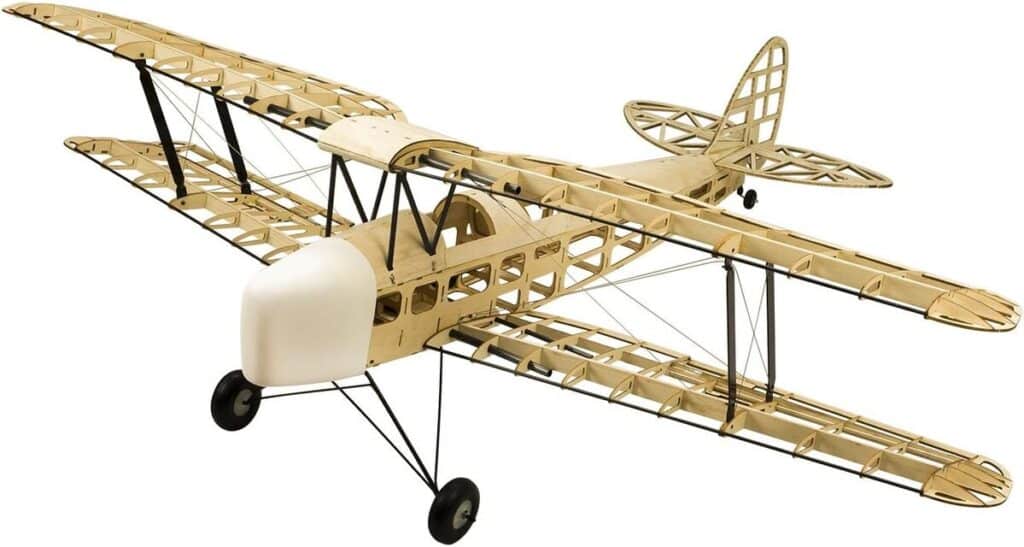 Test de l'avion RC de Havilland DH82a Tiger Moth biplan 1400 mm
