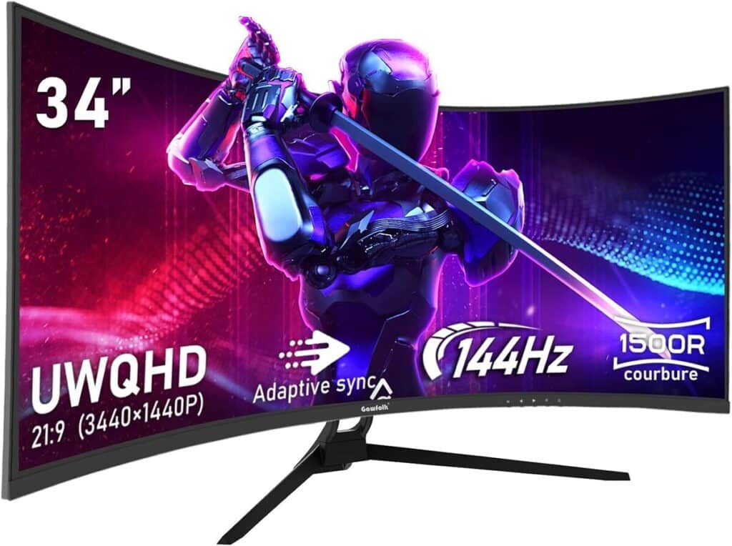 Test : écran Gawfolk 34" incurvé 144Hz gaming