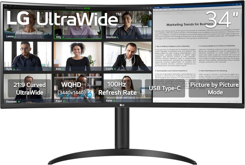 Test LG 34WR55QK-B : écran UltraWide incurvé 34" performant