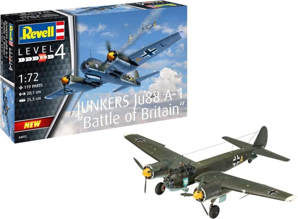 Test Revell Junkers Ju88 A-1 : maquette 1/72 niveau 4/5