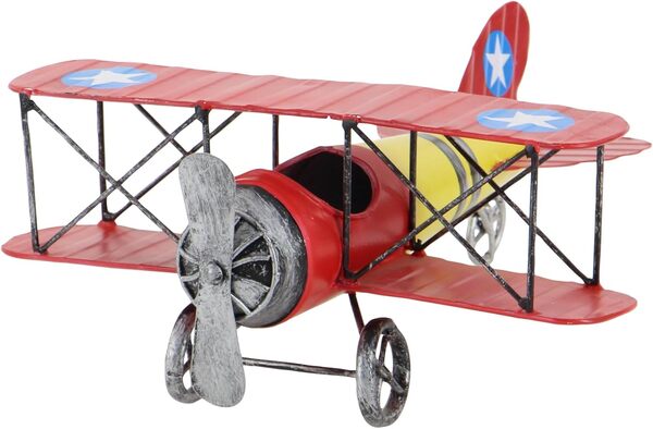 Deco 79 – Avion en métal, 12 par 15,2 cm