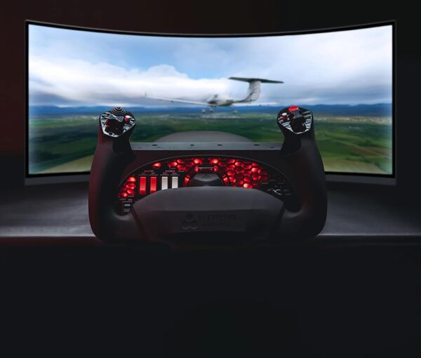 Honeycomb Aeronautical Alpha Flight Controls Yoke & Switch Panel de qualité aéronautique pour simulateurs de vol | Système de contrôle universel pour Simmer, apprentis pilotes et pilotes | pour PC