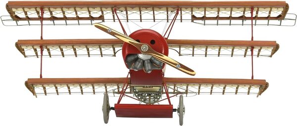 Artesanía Latina - Maquette d'avion en Bois et Métal - Chasseur Allemand Fokker Dr. I Red Baron - Modèle 20350, Échelle 1:16 - Modèle à Assembler - Niveau Avancé