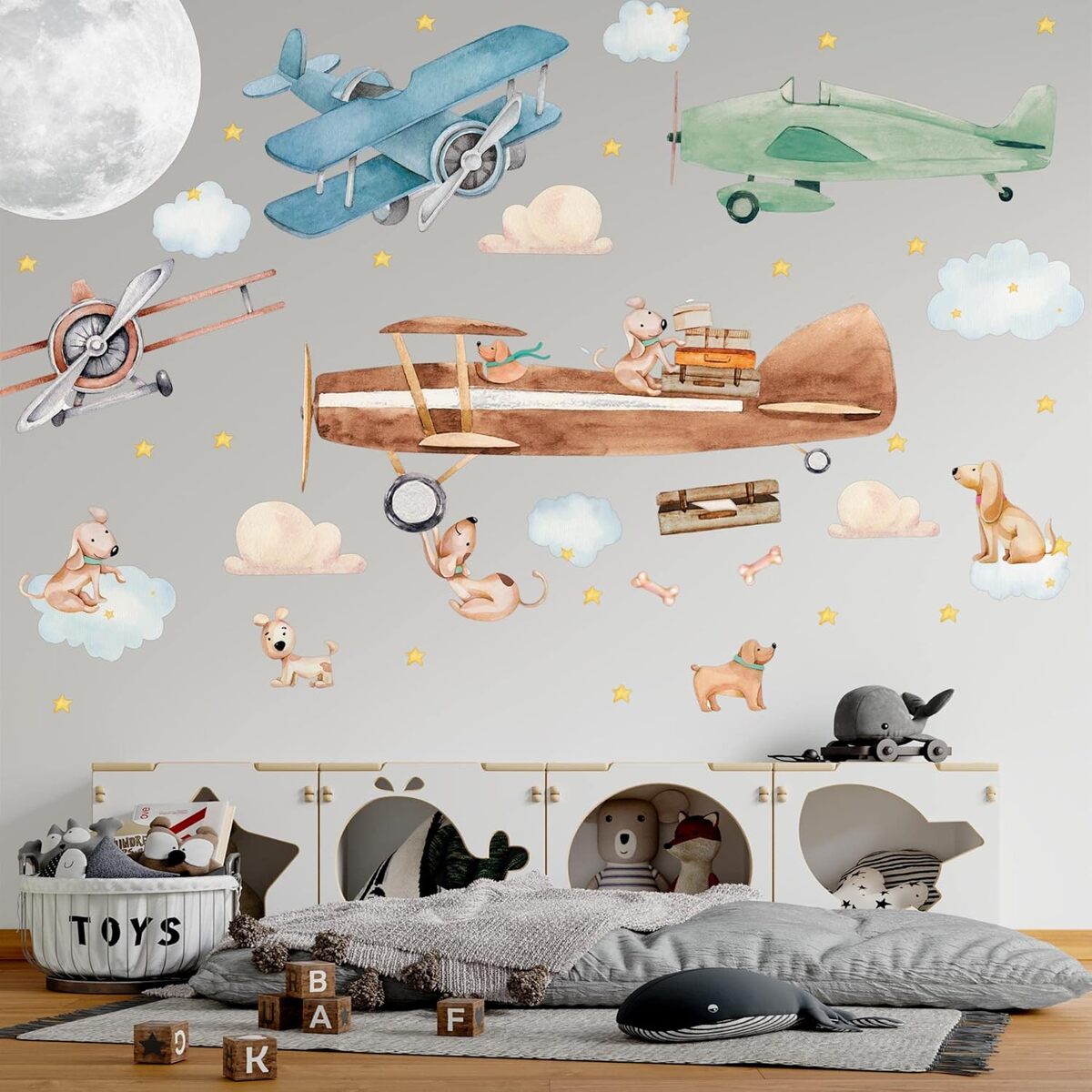 Avis autocollant Lipastick avion pour chambre d'enfant