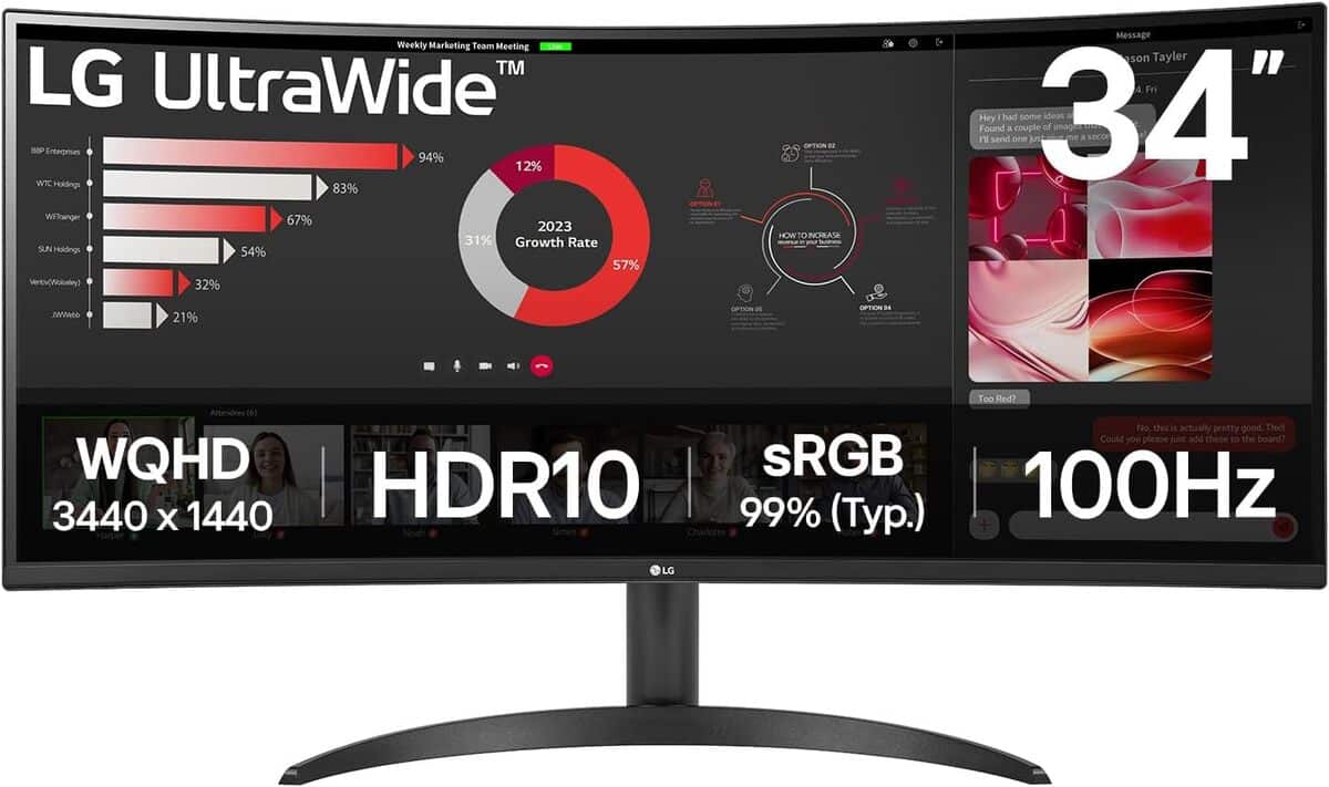 Test : écran LG UltraWide 34WR50QK-B, immersion garantie