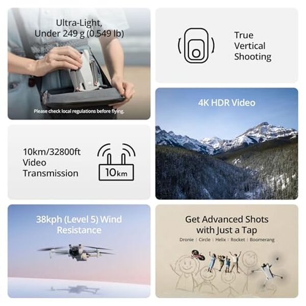 Découvrez le DJI Mini 3 : un drone compact qui allie qualité vidéo 4K HDR et performance pour des prises de vues époustouflantes. Idéal pour les amateurs de drones à la recherche de qualité et simplicité d’utilisation.