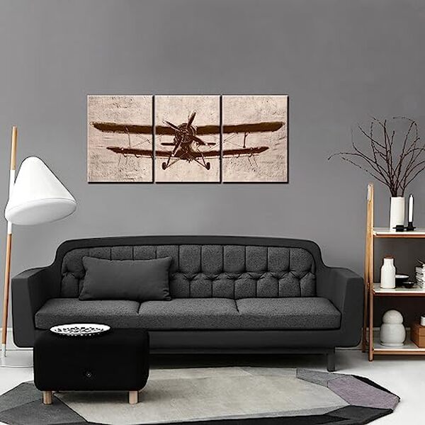 Découvrez notre avis sur la toile murale avion vintage LevvArts 3 pièces : un design unique pour sublimer votre intérieur avec une touche rétro élégante