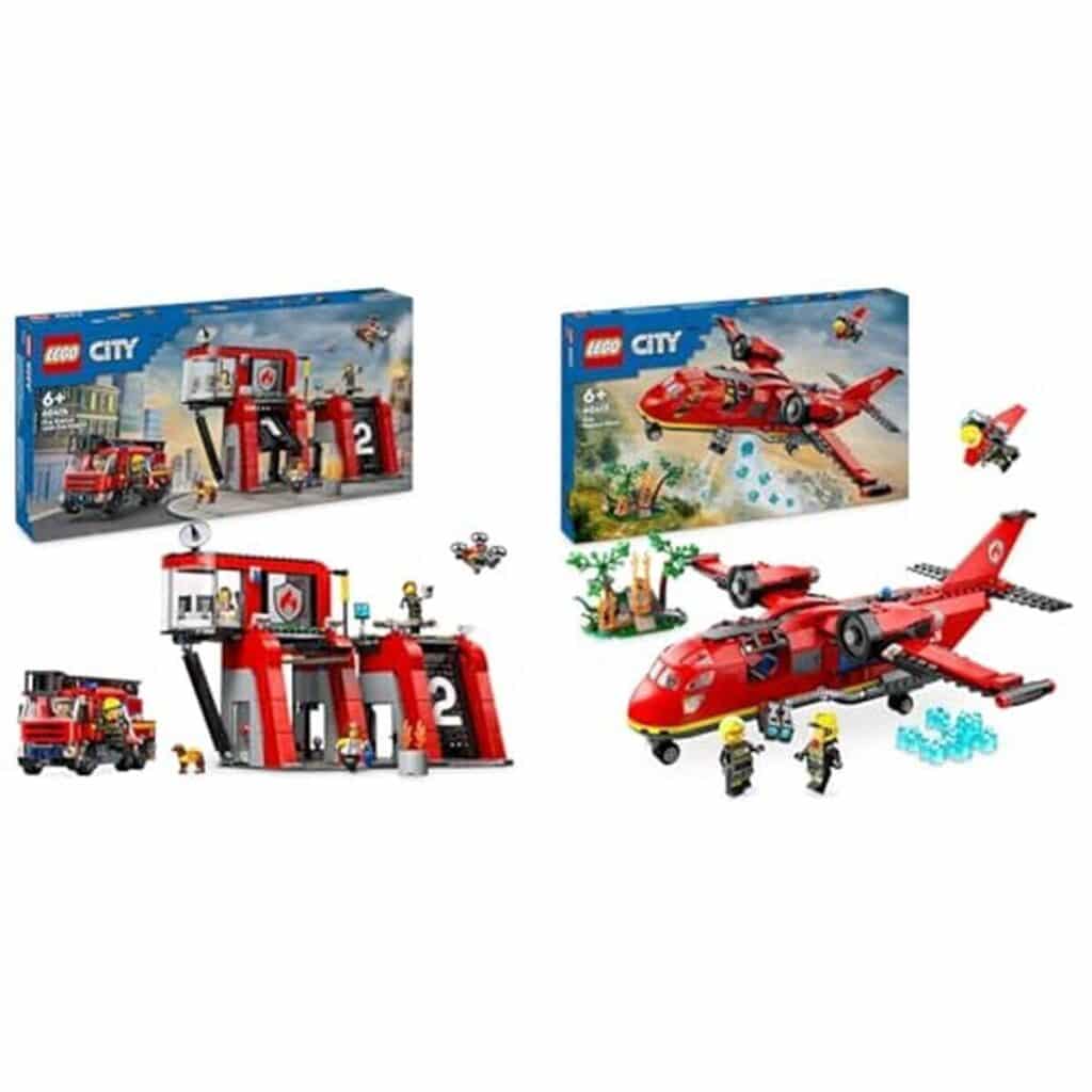 Test : caserne et camion de pompiers LEGO City, avion de sauvetage