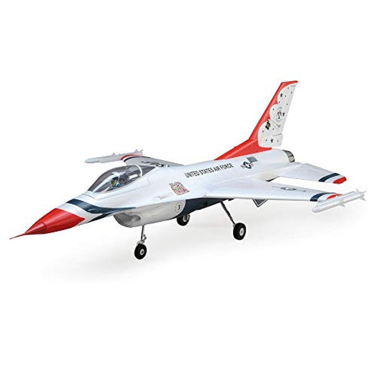 Test de l'avion RC E-flite F-16 Thunderbirds 70 mm EDF Jet