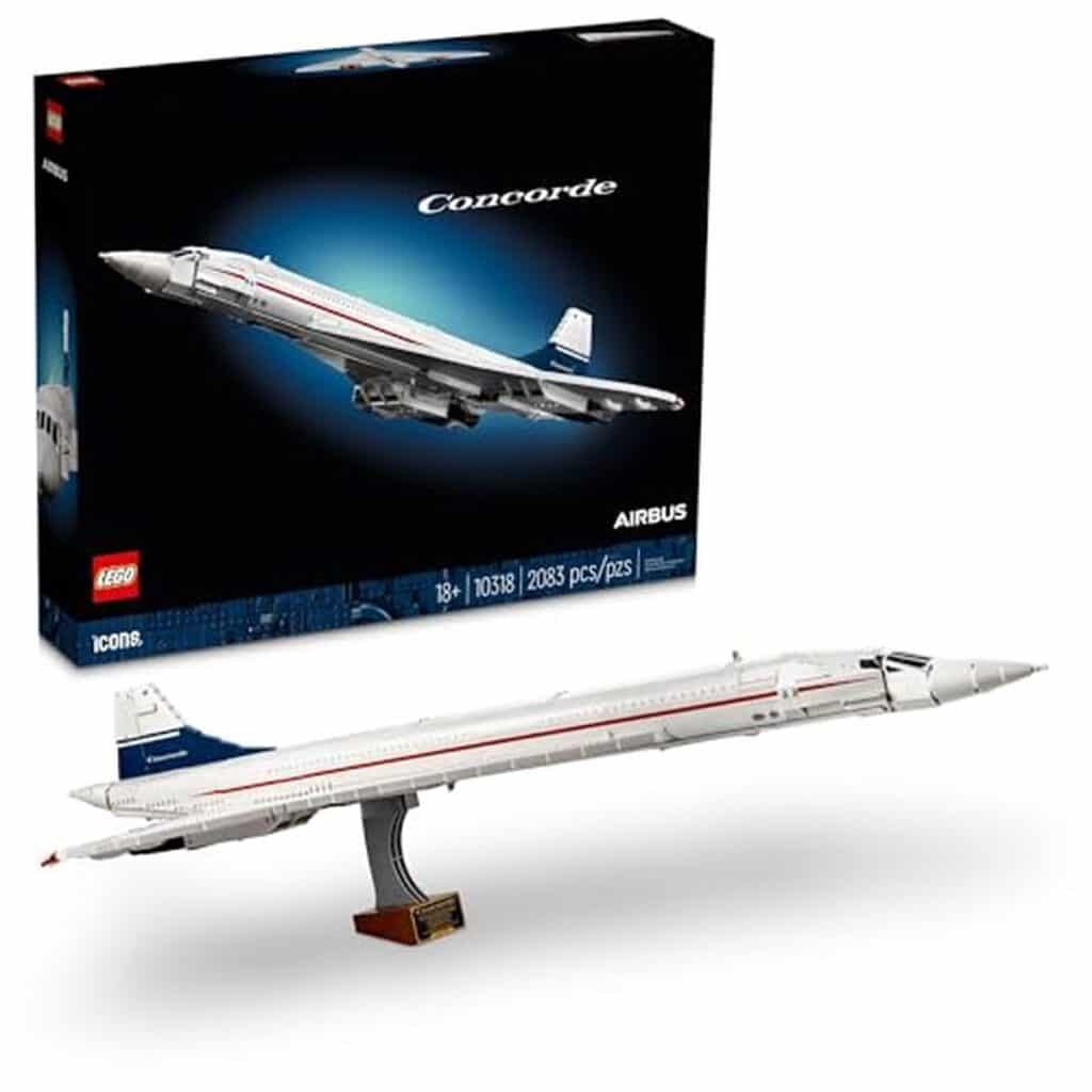 Test du LEGO Icônes 10318 : airbus Concorde blanc.