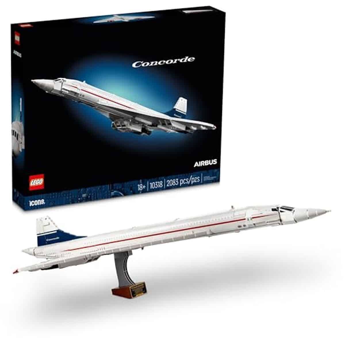 Test du LEGO Icônes 10318 : airbus Concorde blanc.