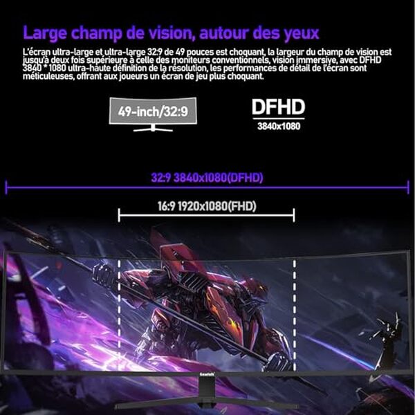 Découvrez notre test détaillé de l'écran Gawfolk 49 pouces incurvé : une expérience gaming immersive avec une performance exceptionnelle et des caractéristiques de pointe adaptées aux passionnés de jeux vidéo.