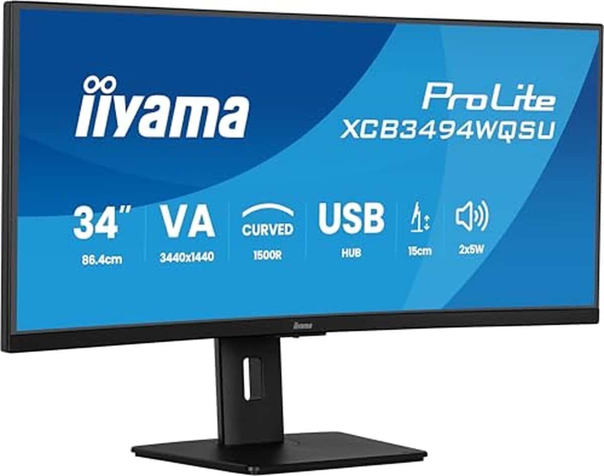 Test du iiyama Prolite XCB3494WQSU-B1 : écran 34" incurvé UWQHD 120Hz