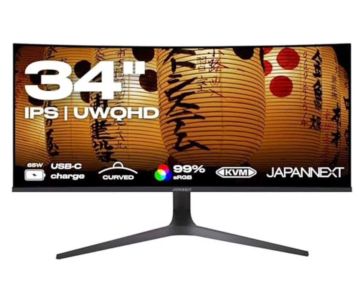Test : écran JAPANNEXT 34" uwqhd ips - modèle jn-ipsc34uwqhdr-c65w-h