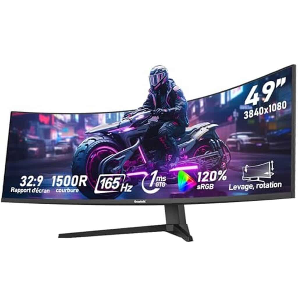 Test Gawfolk écran 49 pouces incurvé : performance immersive pour gamers