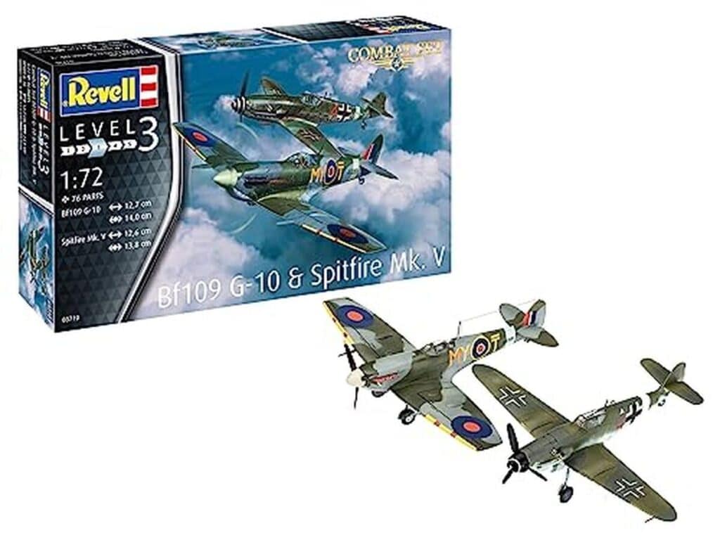 Test : maquettes d'avions Revell Bf109G-10 & Spitfire 1/72