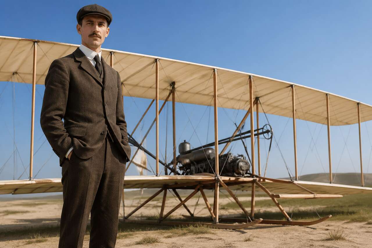 L'invention du premier avion motorisé