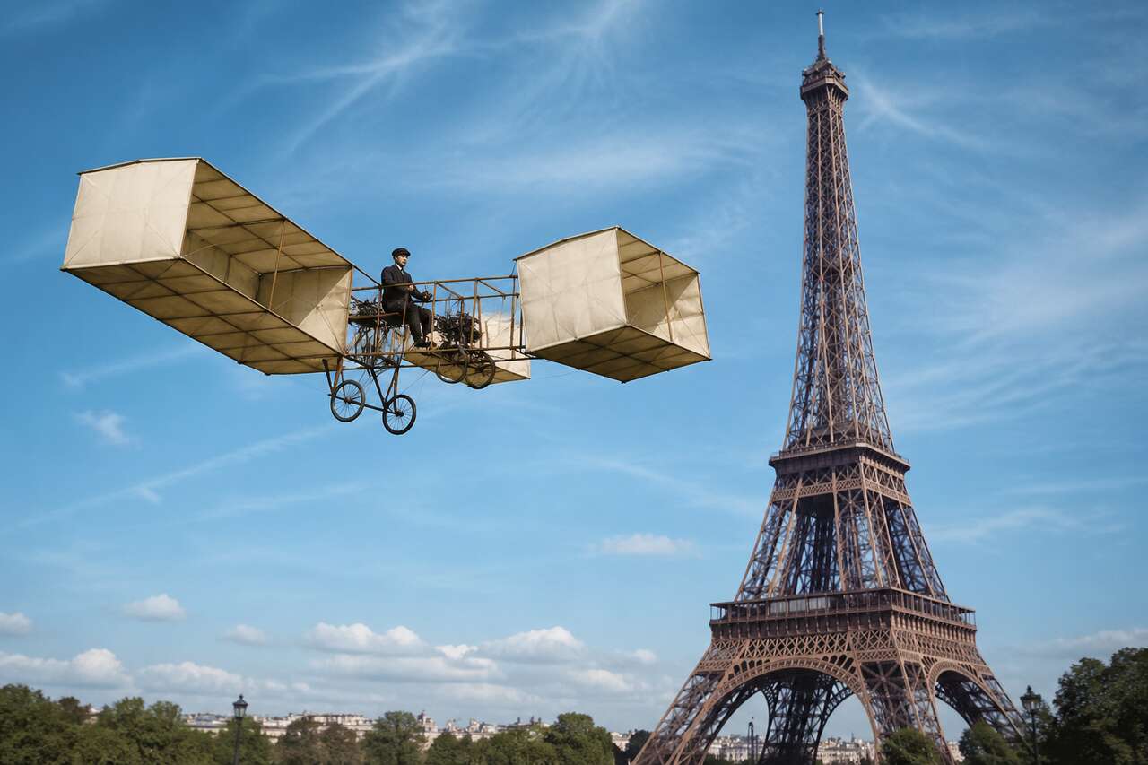 L'exploit du vol autour de la tour eiffel