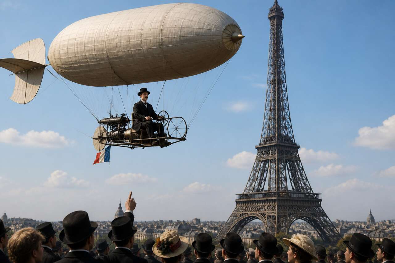 L'exploit du vol autour de la tour eiffel
