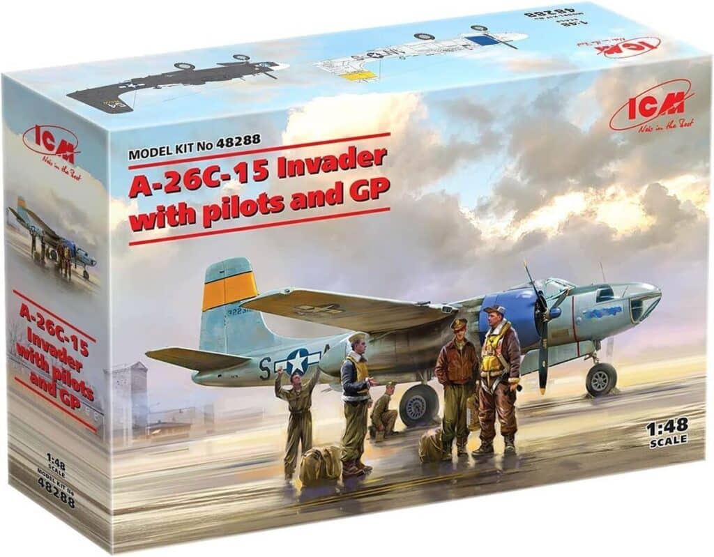 Test : avion militaire ICM A-26C-15 envahisseur à l'échelle 1/48