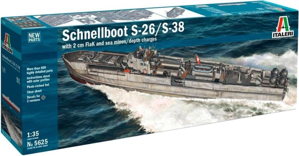 Test du bateau maquette Italeri Schnellboot S-26/S-38 1 : 35