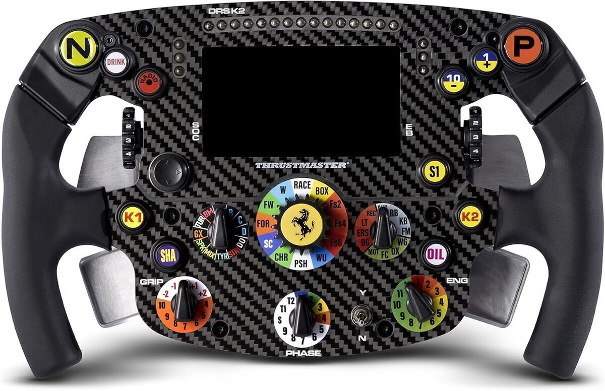 Test du volant Thrustmaster Ferrari SF1000 edition : réplique F1 en fibre de carbone