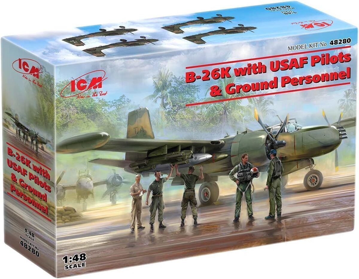 Test : maquette avion ICM 48280 - B-26K à l'échelle 1 : 48