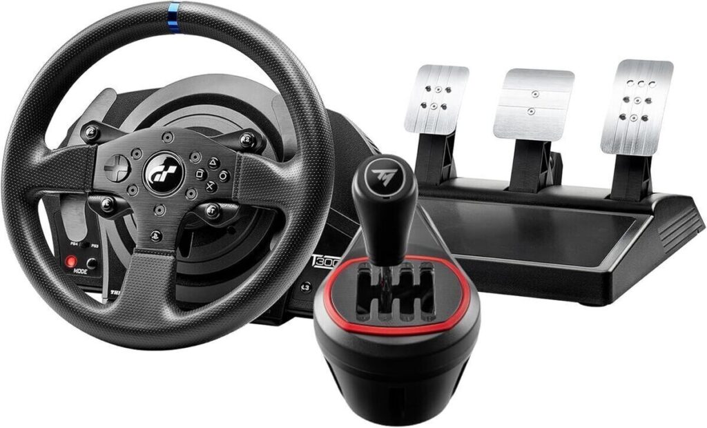 Test Thrustmaster T300RS GT : volant de course et levier de vitesse haut de gamme
