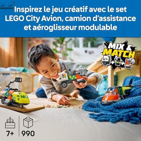 Découvrez notre test détaillé du set Lego city 3-en-1 60505 avec avion et véhicules de secours : caractéristiques, avis et recommandations pour les enfants. 