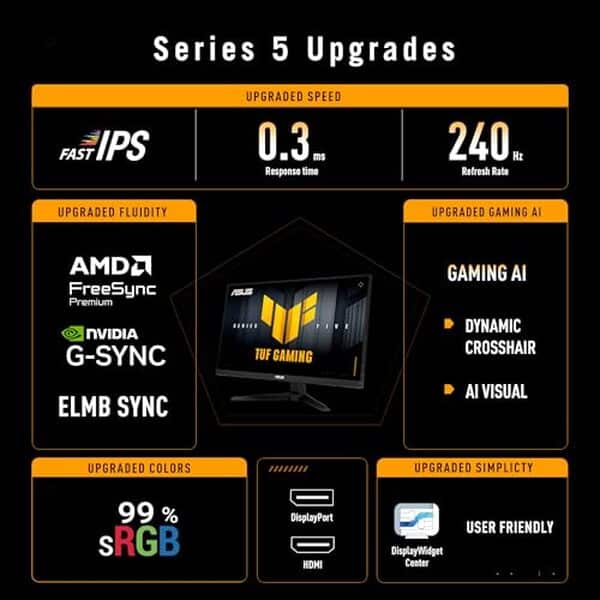 Découvrez notre test complet de l'ASUS TUF VG279QM5A, le moniteur gaming ultra-rapide 280 Hz avec taux de rafraîchissement exceptionnel et technologie IPS pour des performances sans compromis. 