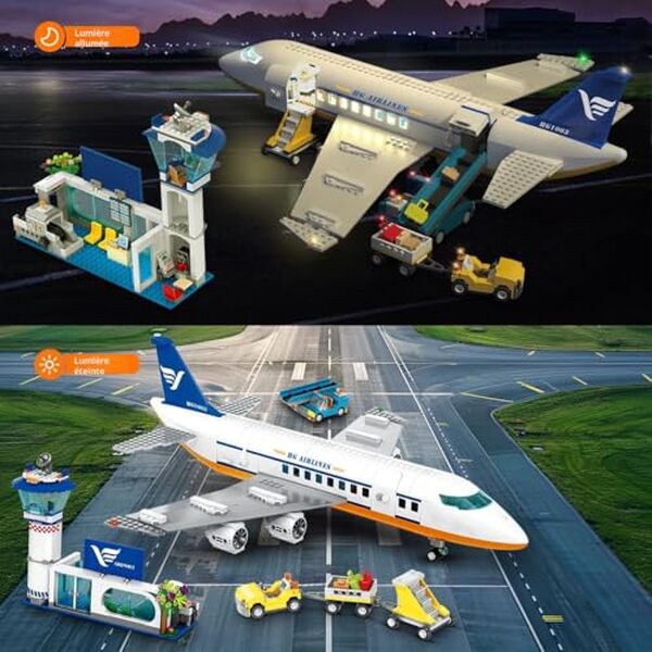Découvrez l'avion HOGOKIDS city, un set de construction de 901 pièces avec lumière LED. Test complet, avis et caractéristiques de ce jouet innovant.