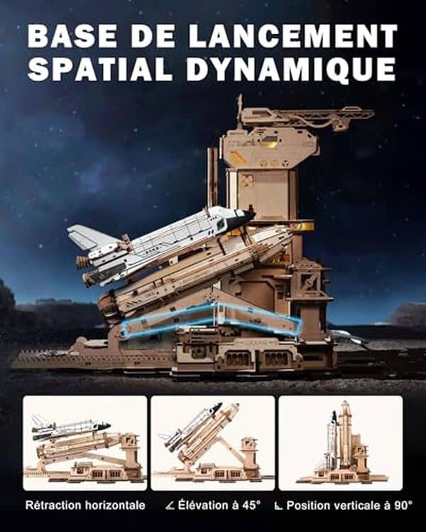 Découvrez notre test complet du puzzle 3D en bois ROKR navette spatiale LKA02 : caractéristiques, difficultés et conseils pour réussir ce modèle fascinant.