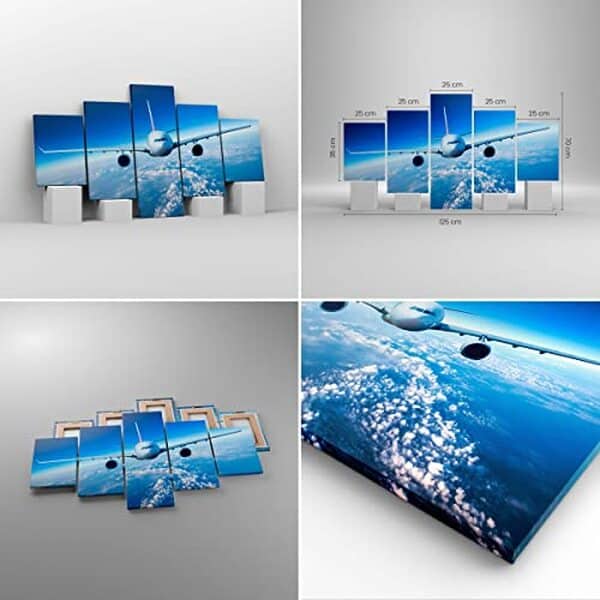 Découvrez notre tableau triptyque avion ciel 125x70 cm, la décoration murale parfaite pour embellir votre intérieur. Design moderne et élégant. 