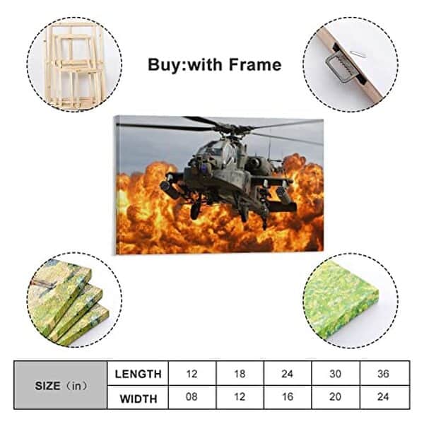 Découvrez notre avis détaillé sur les impressions sur toile JUNNA représentant un avion chasseur et un hélicoptère au format 60 x 90 cm : qualité, design et durabilité. 