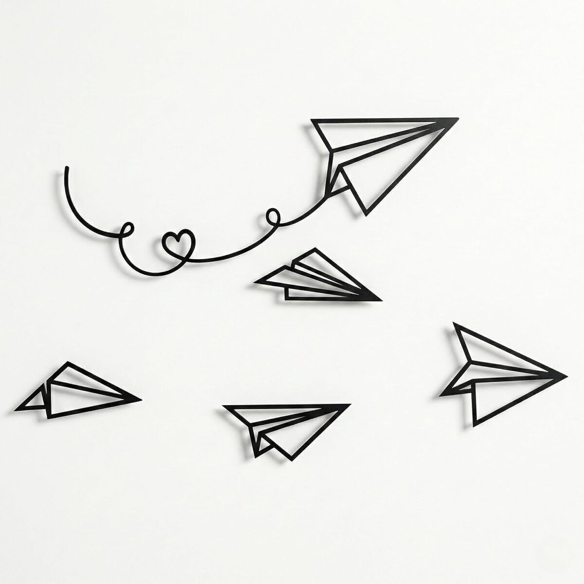 Avis : décoration murale en métal, avion en papier 118 cm
