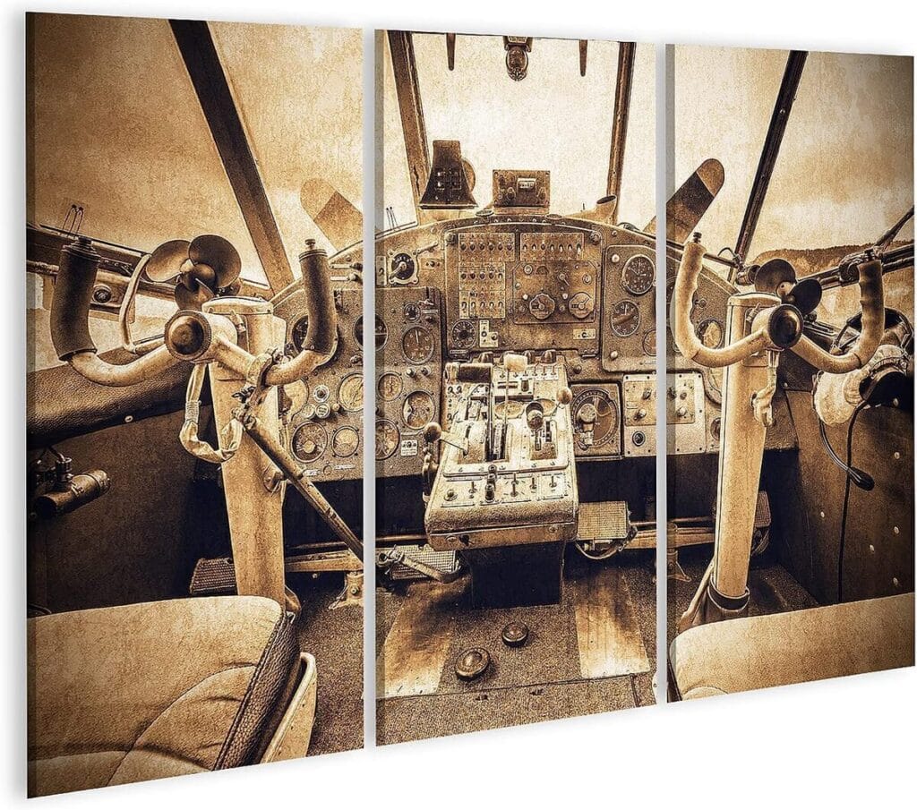 Avis sur le tableau islandburner style vintage cockpit avion