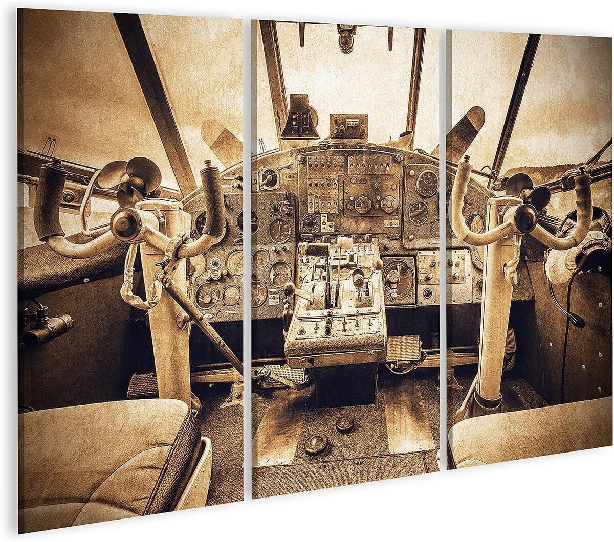Avis sur le tableau islandburner style vintage cockpit avion